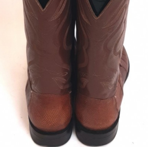 Real Brown Lizard Skin Cowboy Boots Size 11.5B - Picture 6 of 7